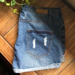 FASHION NOVA NEW High waisted dark wash shorts